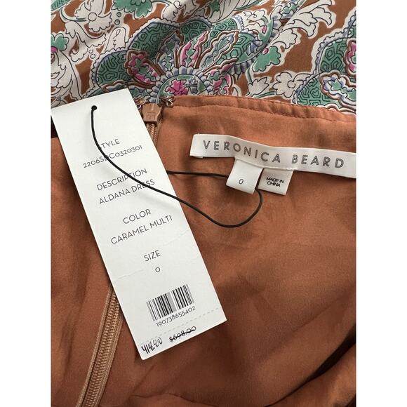 Veronica Beard Aldana Ruched Halter Midi Dress Womens Size 0 NEW - Picture 8 of 14